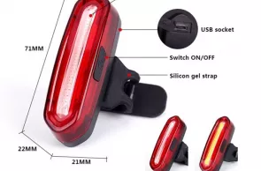 Фонарь габаритный задний (стекло) BC-TL5434 красный LED, USB,