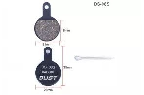 Колодки тормозные полуметалл disc DUST DS-08S TEKTRO IOX，Lyra, Novella