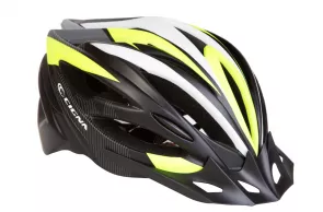 Шлем велосипедный CIGNA WT-068 черно-бело-салатный