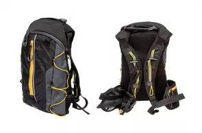 Рюкзак QIJIAN BAGS B-300 44х26х9cm черно-серо-желтый