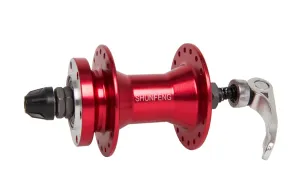 front hub AL 36H for disc SHUNFENG SF-A210F red sealed bearings with QR