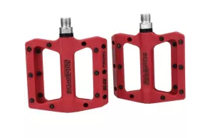 pedal MTB ScudGood nylon with metal spikes sealed bearings red