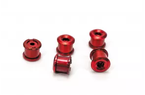 Chainwheel rings AL height 6.5 mm (set 5ps) red